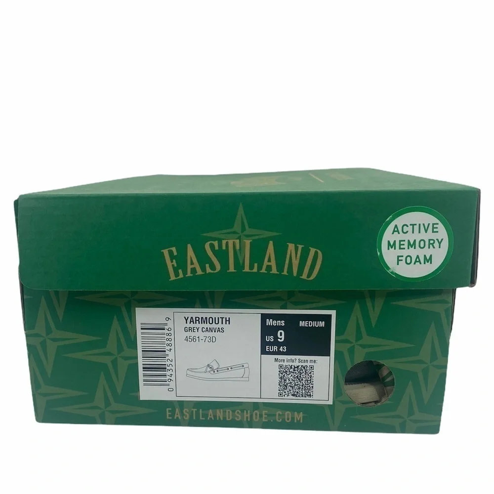 Eastland Grey Yarmouth 1-Eye Canvas Boat Shoes